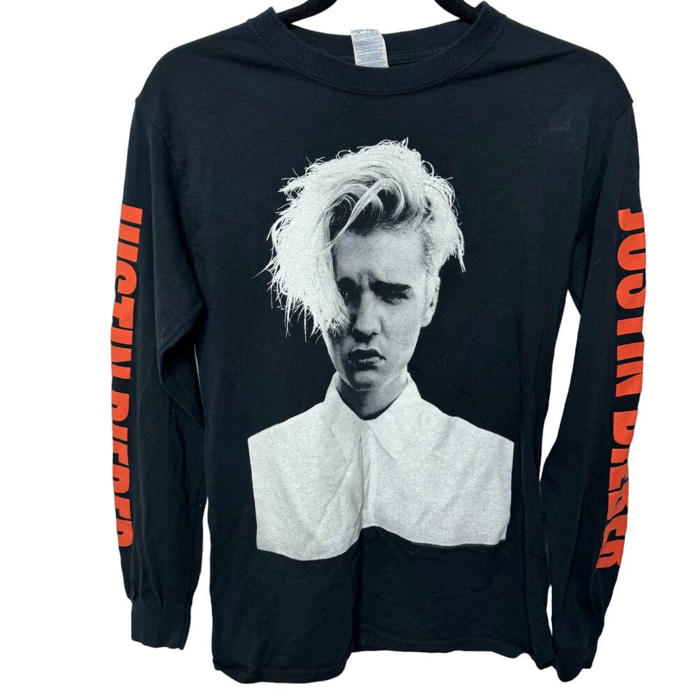 Justin Bieber Unisex 2016 Purpose Tour Concert T-Shirt Black Pullover Size Small